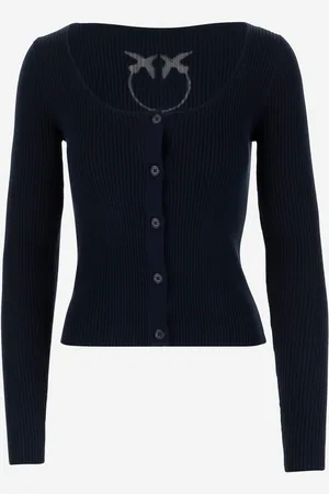 Pinko Silk And Cotton Cardigan With Logo