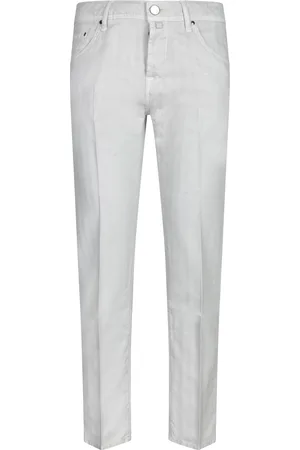 Jacob Cohen Scott Chambray Cream Trousers