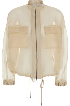 ANTONELLI Zaffiro Jacket With Puffed Sleeves And Drawstring Waist In Silk Woman