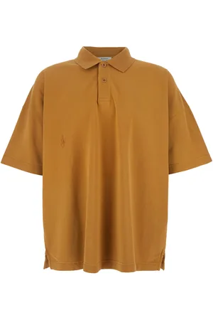 J.W.Anderson J. W. Anderson Oversize Polo Shirt With Classic Collar And Logo Detail On The Front In Cotton Man