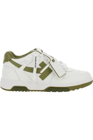 OFF-WHITE Out Of Office Low Top Sneakers With Arrow Motif And Zip-tie Tag In Leather Man