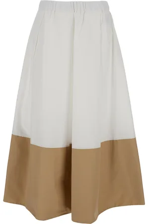 ANTONELLI Skirt With Elastic Waist And Contrasting Bottom Part In Cotton Blend Woman