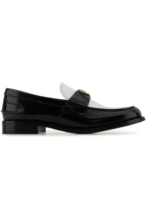 Prada Two-tone Leather Loafers