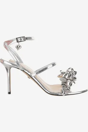 Mach & Mach Sandal With Heel And Metallic Decoration