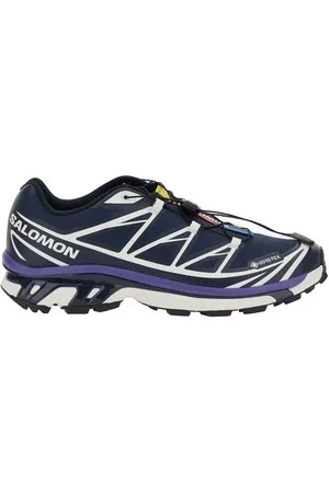 Salomon Xt-6 Gtx Blue Sneakers With Logo Applied On The Tongue And Chunky Sole In Fabric Unisex