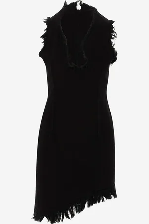 Salvatore Ferragamo Mini Dress With Frayed Edges