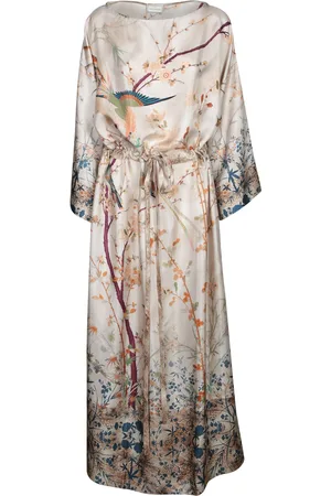 PIERRE-LOUIS MASCIA Floral Silk Long Dress