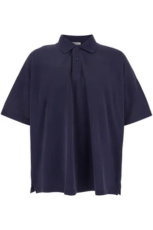 J.W.Anderson J. W. Anderson Oversize Polo Shirt With Classic Collar And Logo Detail On The Front In Cotton Man
