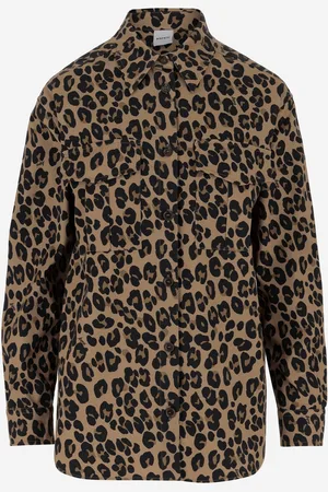 Aspesi Leopard Print Stretch Cotton Shirt