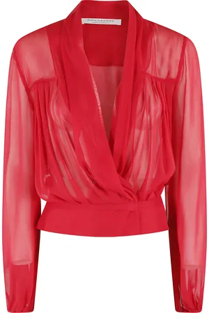 Serafini Red Georgette Blouse