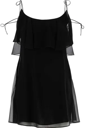 Saint Laurent Black Silk Mini Dress