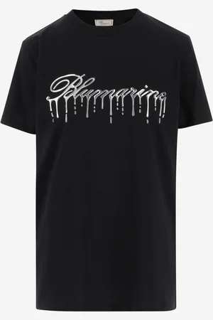 BLUMARINE Cotton T-shirt With Cast-effect Logo