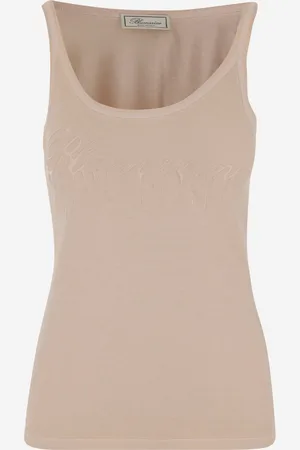 BLUMARINE Jersey Top With Cast-effect Logo