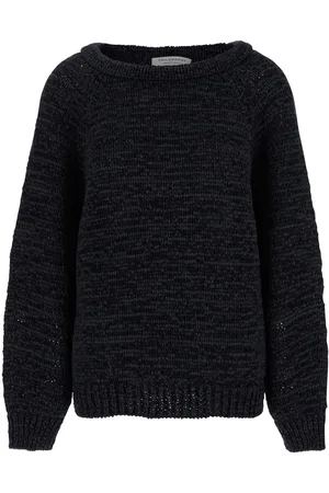 Serafini Crewneck Sweater With Ribbed Trims In Tech Fabric Woman
