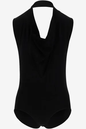 Sportmax Viscose Blend Draped Runaway Bodysuit