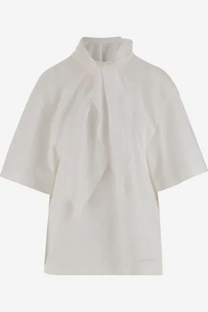 Carven Cotton Top With Bow