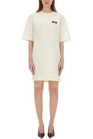 Msgm Short Dress With Logo