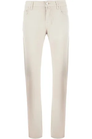 Jacob Cohen Grey Stretch Cotton Blend Pants
