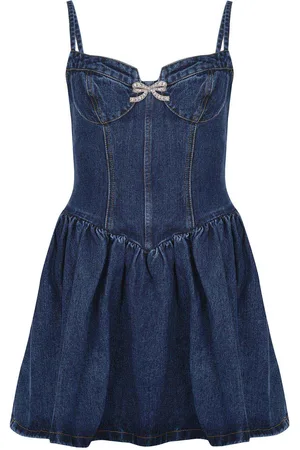 Self-Portrait Dress Made Of Denim.