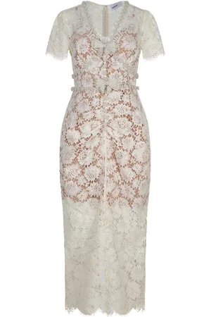 Self-Portrait Dress Made Of Cotton Blend.