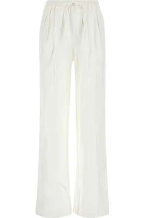 Loulou Studio White Silk Blend Soler Pant