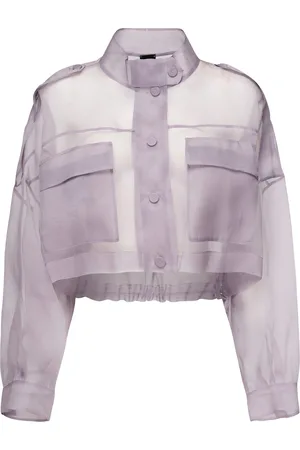 Pinko Silk Organza Cropped Jacket