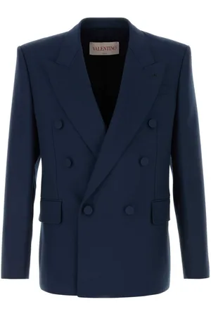 VALENTINO GARAVANI Navy Blue Wool Blazer