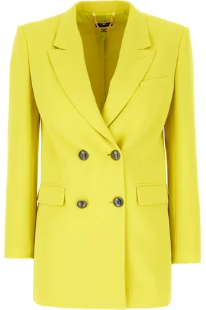 Elisabetta Franchi Acid Green Polyester Blazer