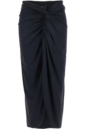 FEDERICA TOSI Long Skirt With Ruches And Front Single Slit In Fabric Woman