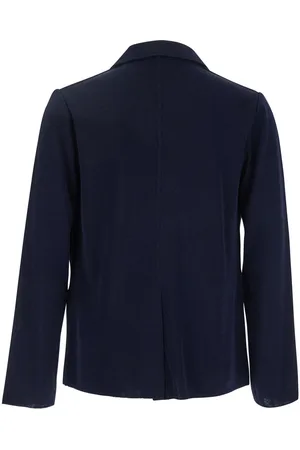 LARDINI Blue Jacket With Classic Lapels And Logo Pin Detail In Cotton And Viscose Blend Man