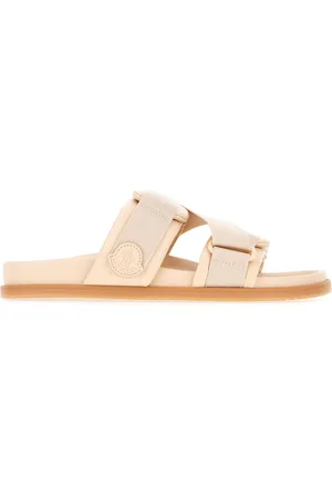 Moncler Leather And Fabric Sandals