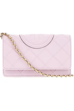 Tory Burch Lillac Leather Fleming Clutch