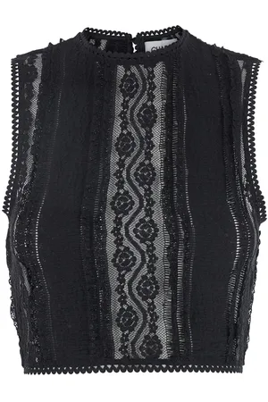 CHARO RUIZ IBIZA Asteria Top With Embroidery Details And Semi-transparent Design In Cotton And Tech Fabric Blend Woman
