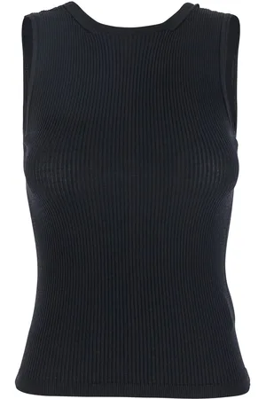 Jucca Top With Ribbed Design And Cut-out Detail On The Back In Viscose Blend Woman