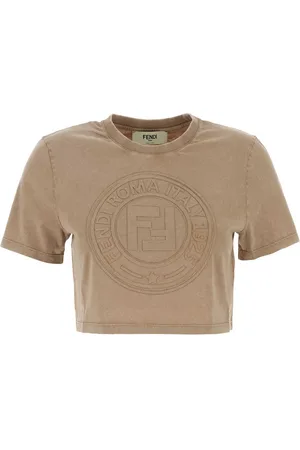 Fendi Cappuccino In Cotton T-shirt
