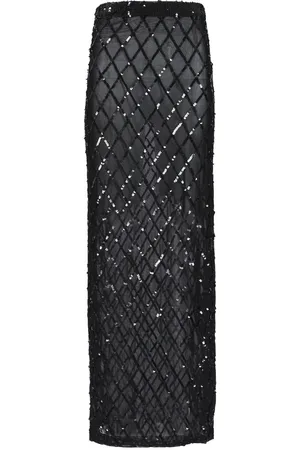 PAROSH Long Skirt With Sequins