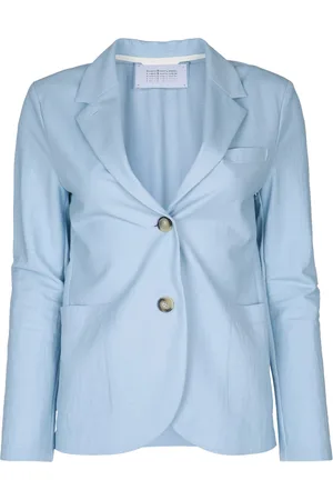 Harris Wharf London Women Stand Up Collar Blazer Rayon