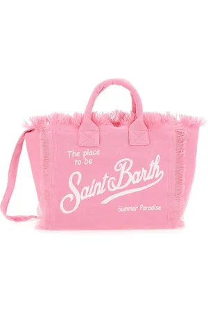 MC2 SAINT BARTH Colette Handbag With Embroidered Logo On The Front And Adjustable And Removable Shoulder Strap In Linen Girl