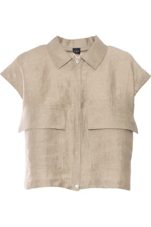 FAY Crop Sleeveless Shirt With Drawstring