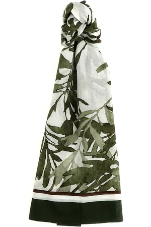 Brunello Cucinelli Herbarium Print Scarf