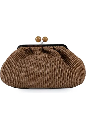 Max Mara Pasticcino Bag Medium In Raffia Fortuna