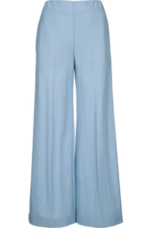 Harris Wharf London Women Flared Trousers Rayon