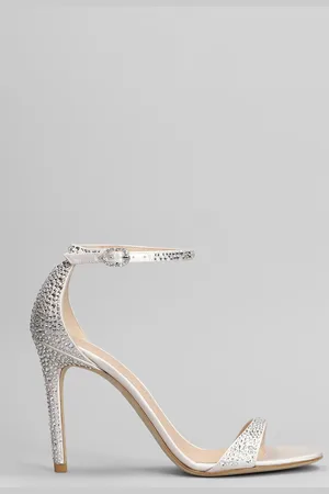 Stuart Weitzman Nudist Shine Sandals In Satin