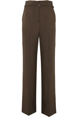 Patrizia Pepe Essential Viscose And Linen Trousers