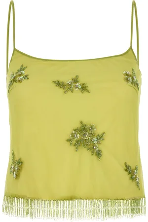 BLUMARINE 2c346a Tulle Embroid Top