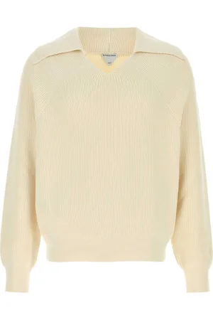 Bottega Veneta Cream Cotton Blend Sweater