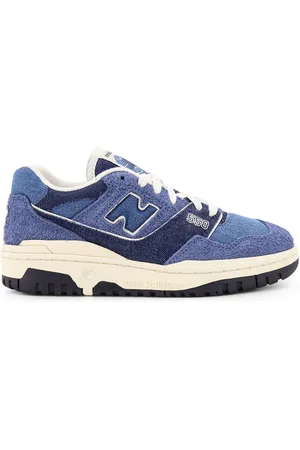 New Balance 550 Denim And Suede Sneakers