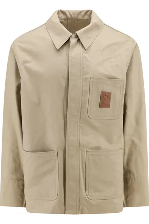 Salvatore Ferragamo Cotton And Viscose Jacket With Gancini Leather Patch