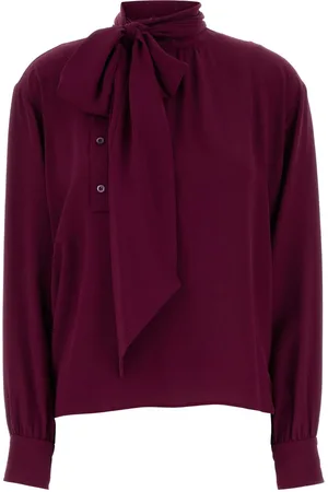 Prada Grape Crepe Blouse