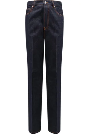 Salvatore Ferragamo Five Pockets Jeans With Logo Tag